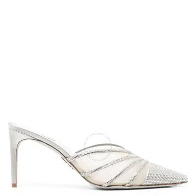 RENÉ CAOVILLA RENE CAOVILLA EMILY RHINESTONE MESH POINTED-TOE MULES