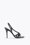 René Caovilla Erin Black Sandal 100 In Black