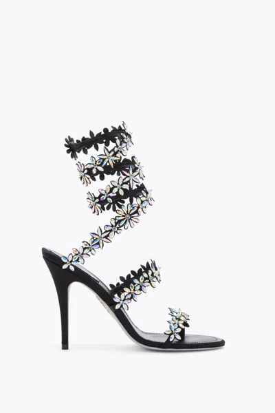René Caovilla Eva Black Sandal 100
