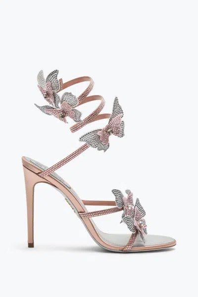 René Caovilla Fairy Pink And Silver Sandal 105