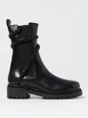 René Caovilla Cleo Combat Biker Boot In Schwarz