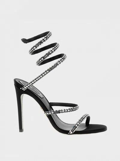 René Caovilla Flat Sandals Rene Caovilla Woman Color Black