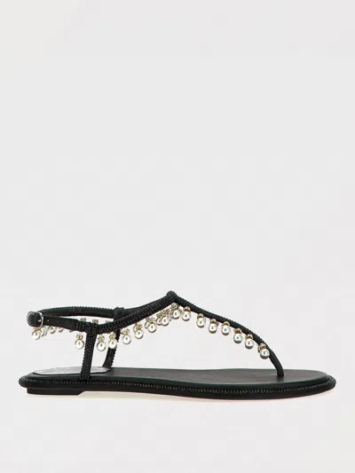 René Caovilla Flat Sandals Rene Caovilla Woman Color Black