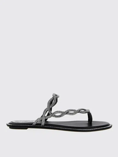 René Caovilla Rene Caovilla Black Flat Braid Sandal 10