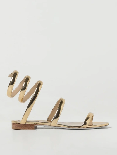 René Caovilla Flat Sandals Rene Caovilla Woman Color Gold