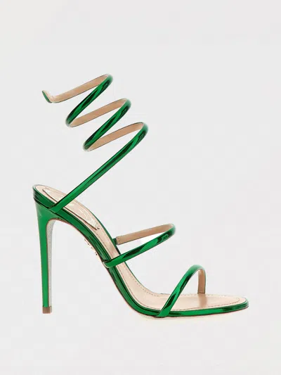 René Caovilla Flat Sandals Rene Caovilla Woman Color Green