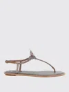 René Caovilla Embellished T-strap Flat Sole Sandals