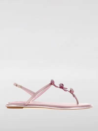 René Caovilla Flat Sandals Rene Caovilla Woman Color Pink