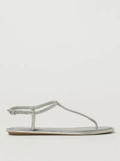René Caovilla Flat Sandals Rene Caovilla Woman Color Silver