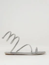 René Caovilla Flat Sandals Rene Caovilla Woman Color Silver In Silver