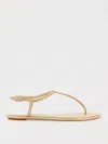 René Caovilla Diana Flip Flops Low Sandals With Crystals 10 Shoes In Gold