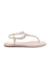 René Caovilla Flip-flops Sandals In Nude