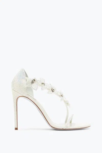 René Caovilla Floriane Crystal Ivory Sandal 105