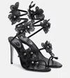 René Caovilla 105mm Floriane Sandals In Black