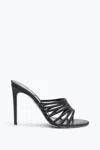 René Caovilla Full Trim Black Mule 105