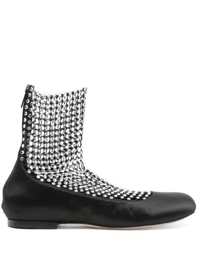René Caovilla Rene Caovilla Galaxia 10 Ballerinas With Rhinestones In Black