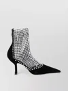 René Caovilla Galaxy Mesh Stiletto Ankle Boots