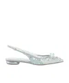 René Caovilla Gem-embellished Pointed Pumps In Gray