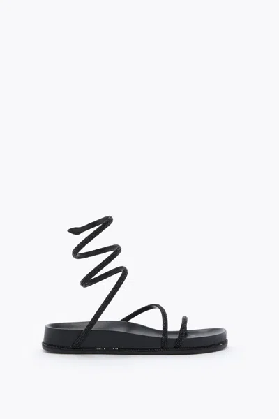 René Caovilla Gisele Black Flatform Sandal 20