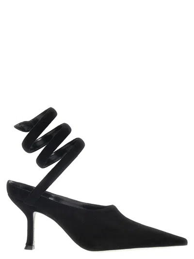 René Caovilla 'grace' Mules In Black