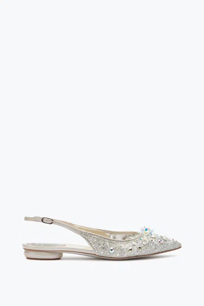René Caovilla Grey Flat Slingbacks Cinderella