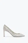 René Caovilla Grey Pointed Pumps Cinderella