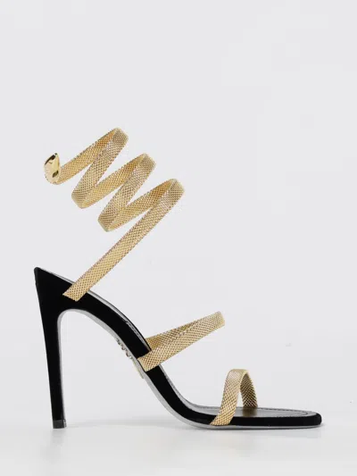 René Caovilla Heeled Sandal Rene Caovilla Woman Color Black In Gold