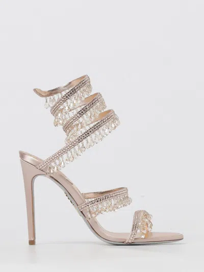 René Caovilla Heeled Sandal Rene Caovilla Woman Color Pink In Gold