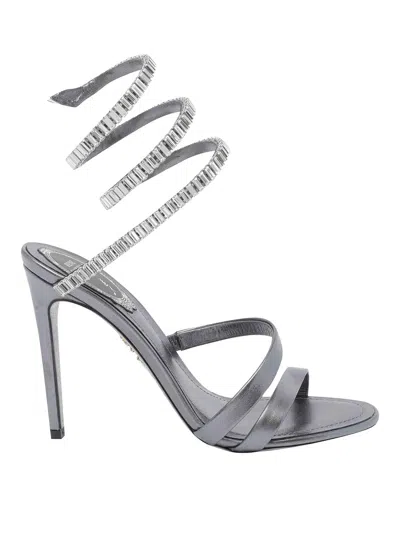 René Caovilla Heeled Sandals In Gray