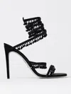 René Caovilla Womens Black Chandelier 105 Crystal-embellished Leather Heeled Courts Eur 36 / 3 Uk In Schwarz