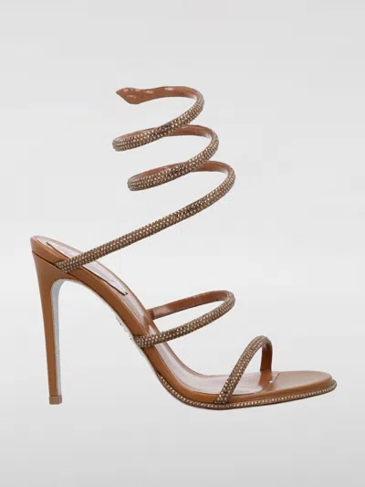 René Caovilla Womens Cleo Ii 105 Crystal-embellished Leather Heeled Sandals Brow In Brown