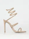 René Caovilla Cleo 105 Wraparound Satin Sandals In Gold