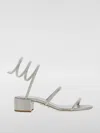 René Caovilla Cleo Satin Sandals In Grau