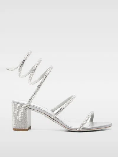 René Caovilla Cleo 60mm Leather Sandals In Silver