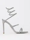 René Caovilla Womens Rene Caovilla Cleo Crystal-embellished Leather Heeled Sandals In Silber