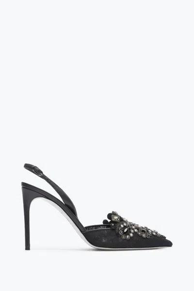 René Caovilla High-heeled Slingbacks Veneziana In Black