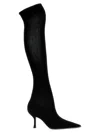 René Caovilla High-leg Knitted Boots With Rhinestone Detailing