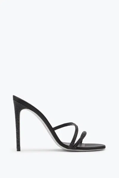 René Caovilla Irina Crystal Black Mule 105