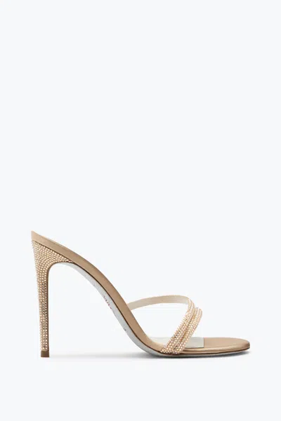 René Caovilla Irina Crystal Champagne Mule 105