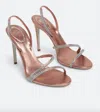 René Caovilla Irina Crystal Sandal In Pink