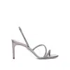 René Caovilla Crystal-embellishment 88mm Sandals In Grey