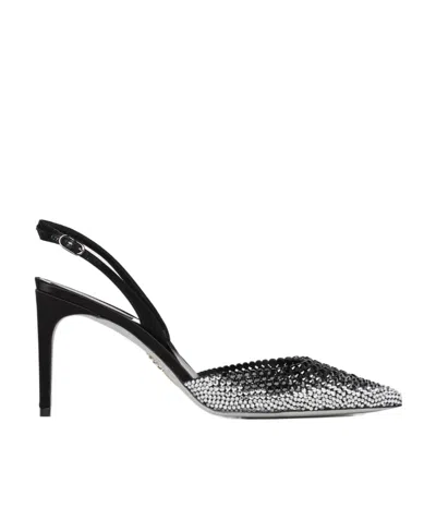 René Caovilla Jackie 70mm Crystal-embellished Pumps In Black