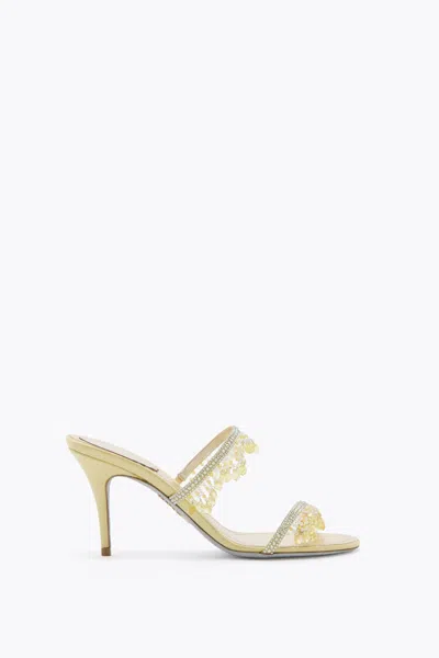René Caovilla Jahanara Butter Yellow Mule 80