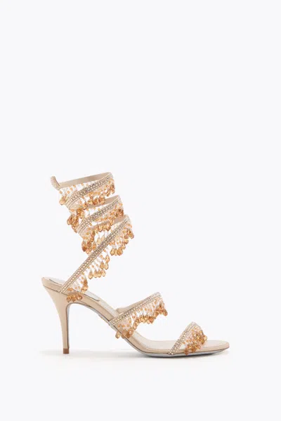 René Caovilla Jahanara Nude Sandal In Brown