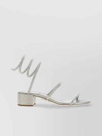 René Caovilla Jewel Block Heel Strappy Sandals