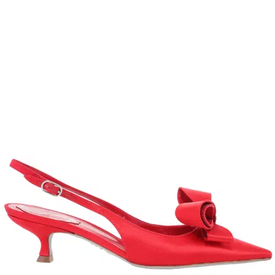 René Caovilla Rene Caovilla Jeweled Arabella 50 Slingback Pumps In Red