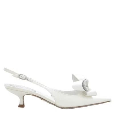 René Caovilla Rene Caovilla Jeweled Arabella 50 Slingback Pumps In White