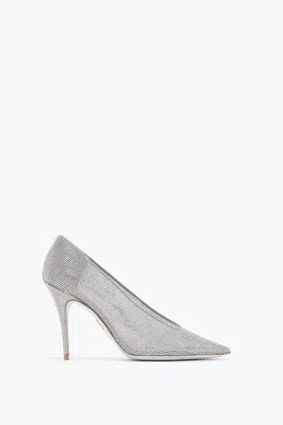 René Caovilla Jinny Silver Pump 100
