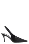 René Caovilla Slingback High-heeled Sandals In Black