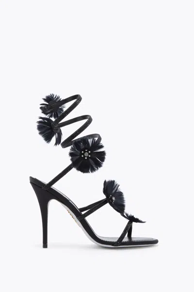 René Caovilla Jolene Black Sandal 100
